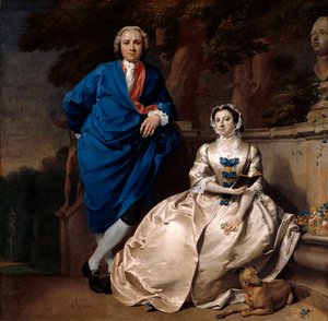 Portret van George Michael Moser en zijn vrouw, Mary Guynier, ca. 1742